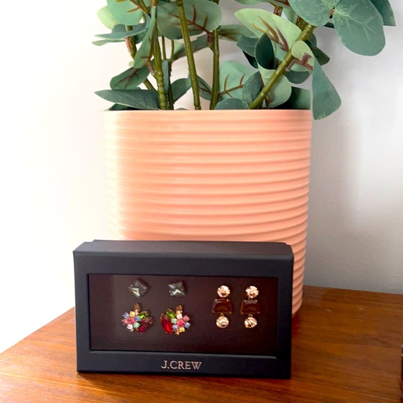 J. Crew Jewelry - J. Crew Set of 3 Earrings Jewel Clusters